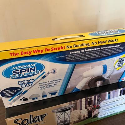 New In Box Solar Lights, Spin Scrubber & More (DR-RG)