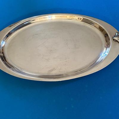 TIFFANY & CO STERLING SILVER OVAL TRAY SHELL DESIGN