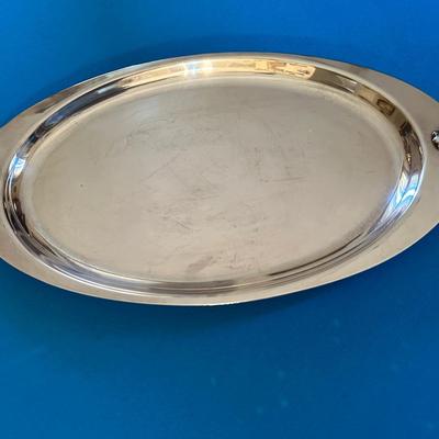TIFFANY & CO STERLING SILVER OVAL TRAY SHELL DESIGN