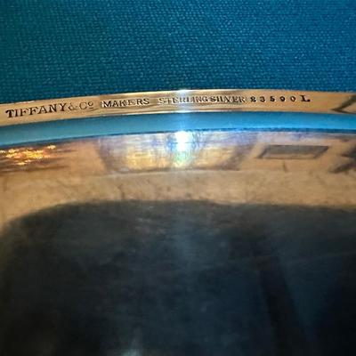 TIFFANY & CO STERLING SILVER OVAL TRAY SHELL DESIGN
