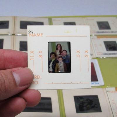 Album of Vintage Photo Transparency Slides Nature Family Vacation Portraits & More
