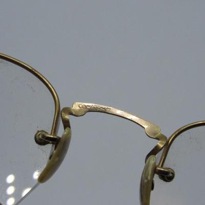 Antique COC 1/10 12K GF Gold Filled Squared Off Seeing Eyeglasses