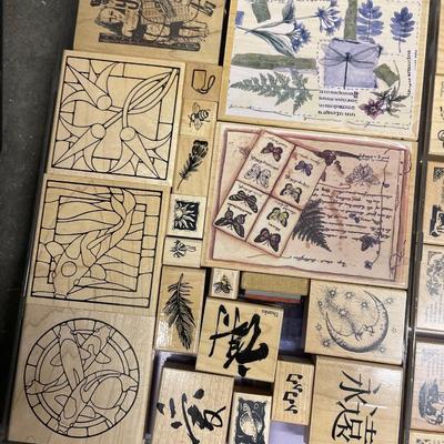 Wood backed stamps for crafting