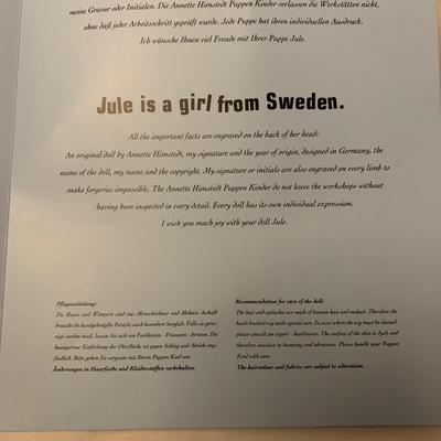 Annette Himstedt â€œJuleâ€ Doll (LR-HS)
