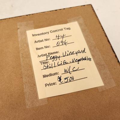 Lot #112 Original Watercolor by Listed Artist Peggy Vineyard - 2005