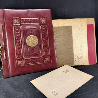 Antique Embossed Scrap Book & Photo Folders