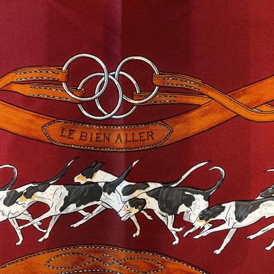 006 Authentic HERMÃˆS Carre 90 Silk Scarf Equestrian Le Bien Aller by Jean De Fougerolle 1979