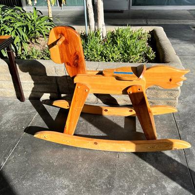 lARGE Wooden Pony rocking horse
