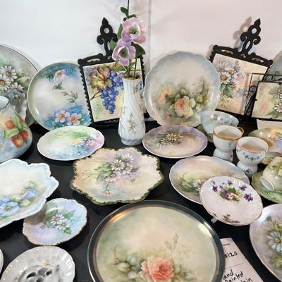 Hand Painted porcelain plates, cups Saucers