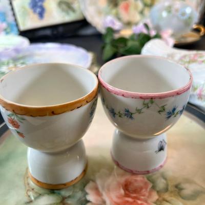 Hand Painted porcelain plates, cups Saucers
