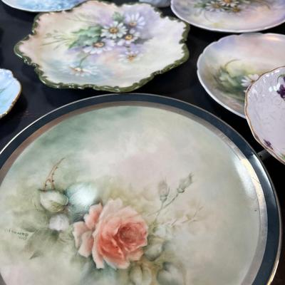 Hand Painted porcelain plates, cups Saucers