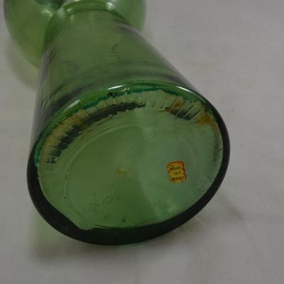 Vintage Green Glass Vase, Spain