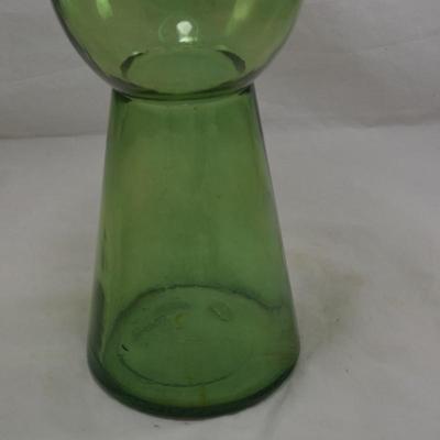 Vintage Green Glass Vase, Spain
