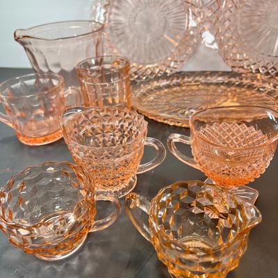 Jeanette and Whithall glass Pink Optic