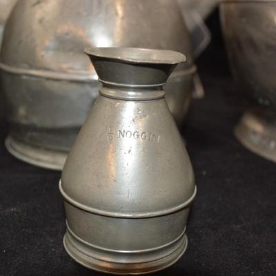 Antique 8 Piece Austen & Son Pewter Service, Munster Iron Co. Cork, England