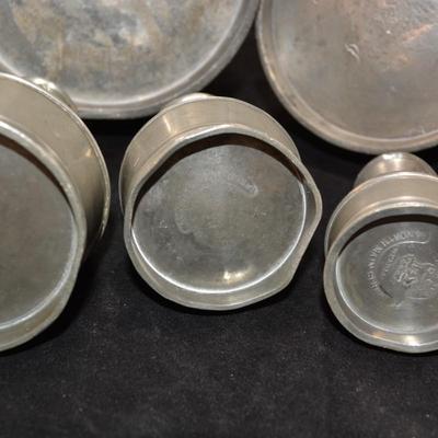 Antique 8 Piece Austen & Son Pewter Service, Munster Iron Co. Cork, England