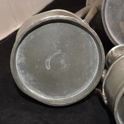 Antique 8 Piece Austen & Son Pewter Service, Munster Iron Co. Cork, England