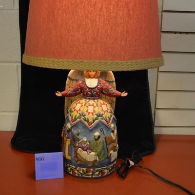 Jim Shore Angel Nativity Lamp 24"X16"