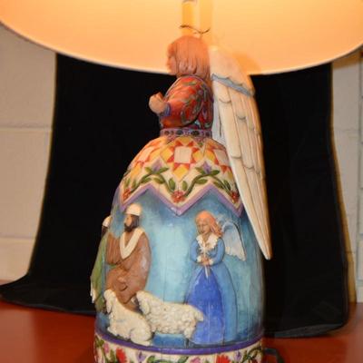 Jim Shore Angel Nativity Lamp 24"X16"