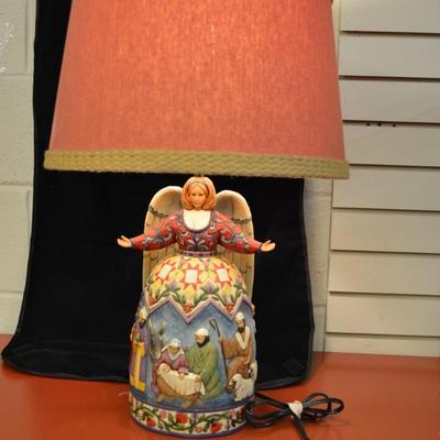 Jim Shore Angel Nativity Lamp 24"X16"