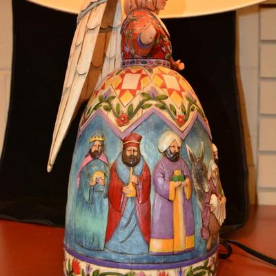 Jim Shore Angel Nativity Lamp 24"X16"