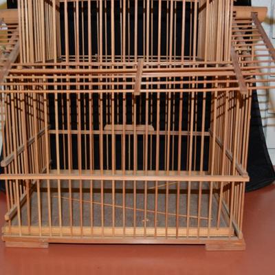 Vintage Bamboo Bird Case - AS IS 30"X14"X14"