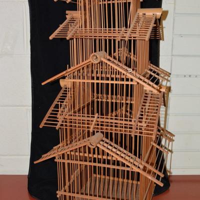 Vintage Bamboo Bird Case - AS IS 30"X14"X14"