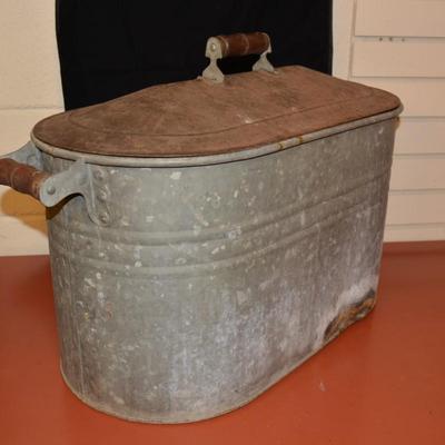 Large Antique/Vintage Galvanized Tub, Has Been Repaired 28"X18"X13"