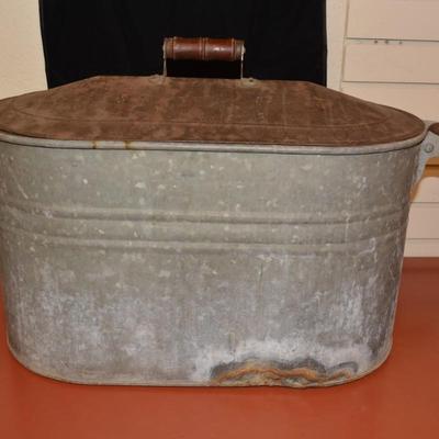Large Antique/Vintage Galvanized Tub, Has Been Repaired 28"X18"X13"