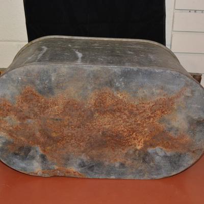 Large Antique/Vintage Galvanized Tub, Has Been Repaired 28"X18"X13"