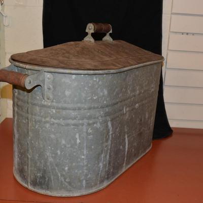 Large Antique/Vintage Galvanized Tub, Has Been Repaired 28"X18"X13"