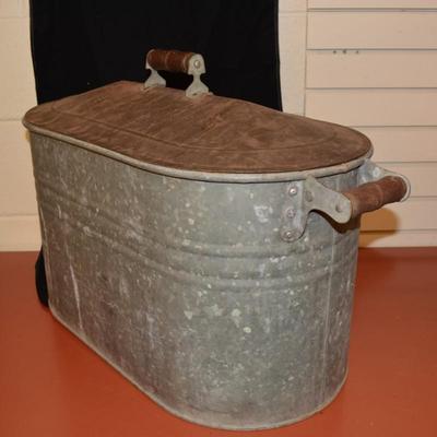 Large Antique/Vintage Galvanized Tub, Has Been Repaired 28"X18"X13"