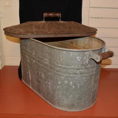 Large Antique/Vintage Galvanized Tub, Has Been Repaired 28"X18"X13"