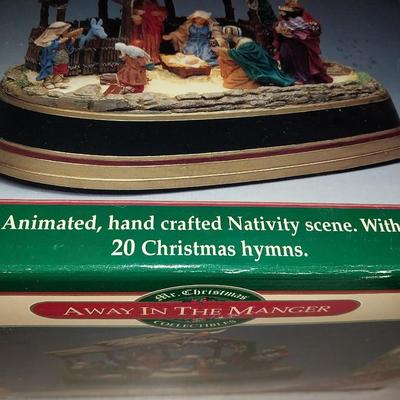ANIMATED HAND CRAFTED NATIVITY SCENE WITH 20 CHRISTMAS HYMNS