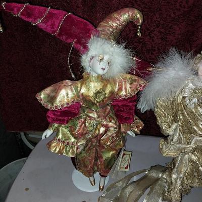 PORCELAIN JESTER AND ANGEL