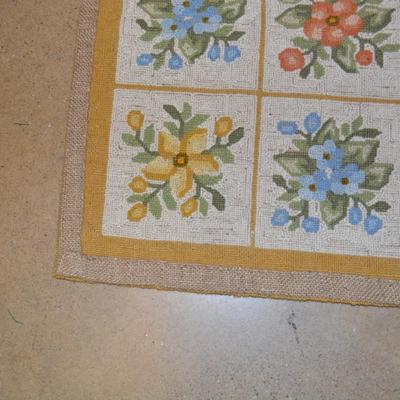 Vintage Hand Hooked Rug, Cheticamp, Nova Scotia 36â€x24â€
