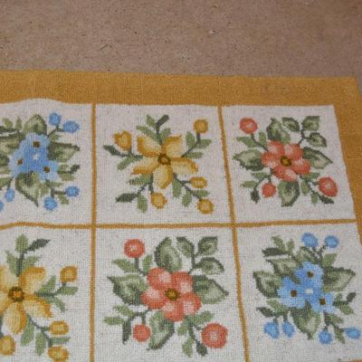 Vintage Hand Hooked Rug, Cheticamp, Nova Scotia 36â€x24â€