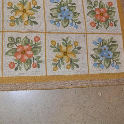 Vintage Hand Hooked Rug, Cheticamp, Nova Scotia 36â€x24â€