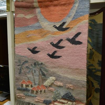 Vintage 100% Mohair Tapestry, Swaziland, Africa 51â€x34â€