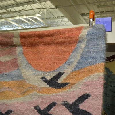 Vintage 100% Mohair Tapestry, Swaziland, Africa 51â€x34â€
