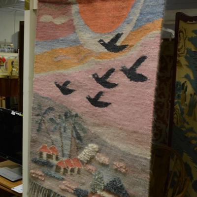 Vintage 100% Mohair Tapestry, Swaziland, Africa 51â€x34â€