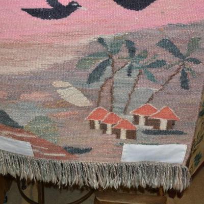 Vintage 100% Mohair Tapestry, Swaziland, Africa 51â€x34â€