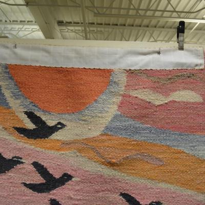 Vintage 100% Mohair Tapestry, Swaziland, Africa 51â€x34â€