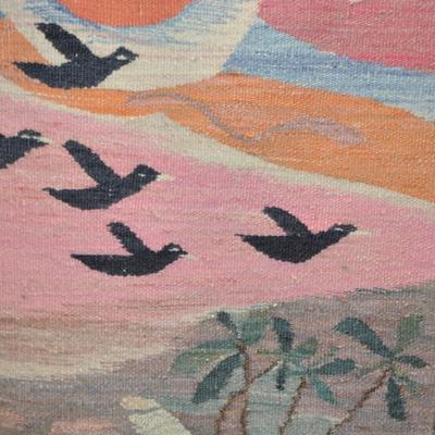 Vintage 100% Mohair Tapestry, Swaziland, Africa 51â€x34â€