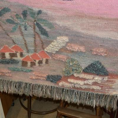 Vintage 100% Mohair Tapestry, Swaziland, Africa 51â€x34â€