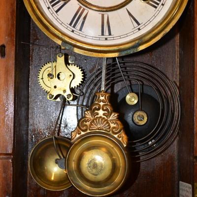 Antique New Haven Clock Co. Mantle Clock, Running w/ Key 23.5â€x14.25â€x4.75â€