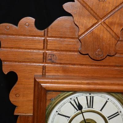 Antique New Haven Clock Co. Mantle Clock, Running w/ Key 23.5â€x14.25â€x4.75â€