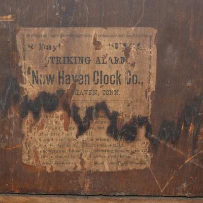 Antique New Haven Clock Co. Mantle Clock, Running w/ Key 23.5â€x14.25â€x4.75â€