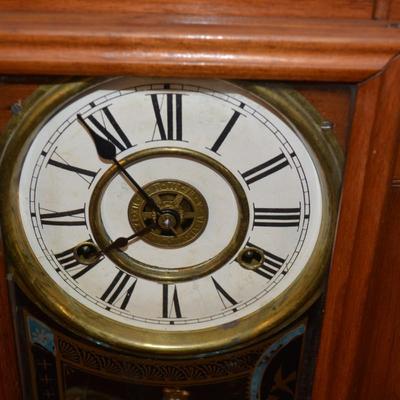 Antique New Haven Clock Co. Mantle Clock, Running w/ Key 23.5â€x14.25â€x4.75â€
