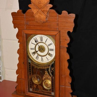 Antique New Haven Clock Co. Mantle Clock, Running w/ Key 23.5â€x14.25â€x4.75â€